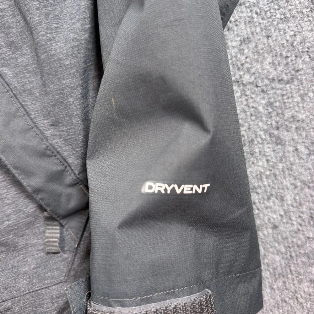 The North Face Rain Jacket Boys L 14/16 Grey DryVent Hooded Colorblock Coat